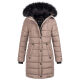 Navahoo Lotusblüte Princess Damen lange Winter Steppjacke Taupe Grey Größe L - Gr. 40