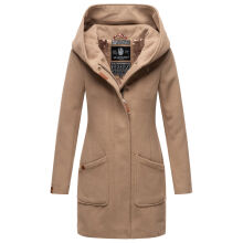 Marikoo Maikoo Damen Trenchcoat Wintermantel Taupe Grey Größe XXXL - Gr. 46