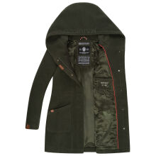 Marikoo Maikoo Damen Trenchcoat Wintermantel Olive Größe XXXXL - Gr. 48