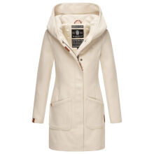 Marikoo Maikoo Damen Trenchcoat Wintermantel Offwhite Größe L - Gr. 40