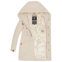Marikoo Maikoo Damen Trenchcoat Wintermantel Offwhite Größe L - Gr. 40