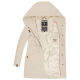 Marikoo Maikoo Damen Trenchcoat Wintermantel Offwhite Größe L - Gr. 40