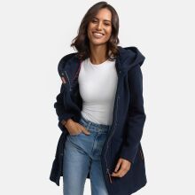 Marikoo Maikoo Damen Trenchcoat Wintermantel Dark Navy Größe XXXXXL - Gr. 50