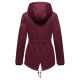 Marikoo Manolya Damen Parka Winterjacke mit Teddyfell Weinrot Größe XXXL - Gr. 46
