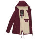 Marikoo Manolya Damen Parka Winterjacke mit Teddyfell Weinrot Größe XXXL - Gr. 46