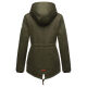 Marikoo Manolya Damen Parka Winterjacke mit Teddyfell Dusty Olive Größe XXXL - Gr. 46