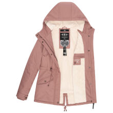 Marikoo Manolya Damen Parka Winterjacke mit Teddyfell Terracotta Größe XXXL - Gr. 46