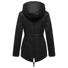 Marikoo Manolya Damen Parka Winterjacke mit Teddyfell Schwarz - Schwarz Größe XXL - Gr. 44