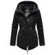 Marikoo Manolya Damen Parka Winterjacke mit Teddyfell Schwarz - Schwarz Größe XXL - Gr. 44