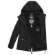 Marikoo Manolya Damen Parka Winterjacke mit Teddyfell Schwarz - Schwarz Größe XXL - Gr. 44