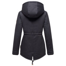 Marikoo Manolya Damen Parka Winterjacke mit Teddyfell Blau Größe XXXXL - Gr. 48