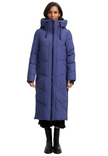 Marikoo Nadaree lange Damen Winter Steppjacke Blue Violet Größe XXL - Gr. 44