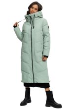 Marikoo Nadaree lange Damen Winter Steppjacke Smokey Mint Größe L - Gr. 40