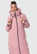 Marikoo Nadeshikoo Damen lange Winter Steppjacke Rouge Größe XXXXL - Gr. 48