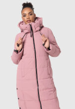 Marikoo Nadeshikoo Damen lange Winter Steppjacke Rouge Größe XXXXXL - Gr. 50