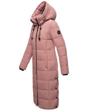 Marikoo Nadeshikoo Damen lange Winter Steppjacke Anthrazit Größe XXXXXL - Gr. 50