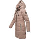 Marikoo Natsukoo Damen Winter Steppjacke lang Taupe Grey Größe XS - Gr. 34