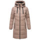 Marikoo Natsukoo Damen Winter Steppjacke lang Taupe Grey Größe M - Gr. 38