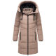 Marikoo Natsukoo Damen Winter Steppjacke lang Taupe Grey Größe L - Gr. 40