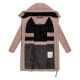 Marikoo Natsukoo Damen Winter Steppjacke lang Taupe Grey Größe XXL - Gr. 44