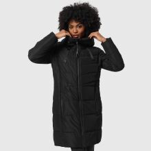 Marikoo Natsukoo Damen Winter Steppjacke lang Schwarz Größe XXXL - Gr. 46