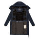 Marikoo Natsukoo Damen Winter Steppjacke lang Navy Größe XXXL - Gr. 46