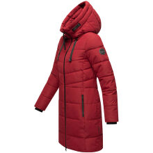 Marikoo Natsukoo Damen Winter Steppjacke lang Dark Red Größe XXXL - Gr. 46