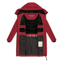 Marikoo Natsukoo Damen Winter Steppjacke lang Dark Red Größe XXXL - Gr. 46