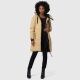 Marikoo Natsukoo Damen Winter Steppjacke lang Beige Größe XXXL - Gr. 46
