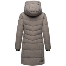 Marikoo Natsukoo Damen Winter Steppjacke lang Grau Größe XXXL - Gr. 46