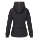 Marikoo Nekoo warm gefütterte Damen Winterjacke mit Kunstfell Schwarz Größe XXXL - Gr. 46