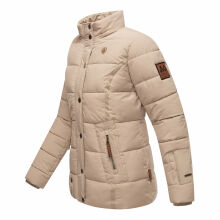 Marikoo Nekoo ladies winterjacket lined with faux fur Taupe