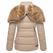 Marikoo Nekoo ladies winterjacket lined with faux fur Taupe