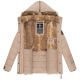 Marikoo Nekoo ladies winterjacket lined with faux fur Taupe