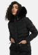 Navahoo Paula Damen Parka Winterjacke Gefüttert Schwarz schwarzes Fell Größe XXXL - Gr. 46