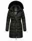 Navahoo Paula Damen Parka Winterjacke Gefüttert Schwarz schwarzes Fell Größe XXXL - Gr. 46