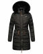 Navahoo Paula Damen Parka Winterjacke Gefüttert Schwarz schwarzes Fell Größe XXXL - Gr. 46