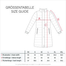 Navahoo Paula Damen Parka Winterjacke Gefüttert Schwarz schwarzes Fell Größe XXXXXL - Gr. 50