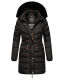Navahoo Paula Damen Parka Winterjacke Gefüttert Schwarz schwarzes Fell Größe XXXXXL - Gr. 50