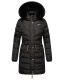 Navahoo Paula Damen Parka Winterjacke Gefüttert Schwarz schwarzes Fell Größe XXXXXL - Gr. 50