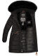 Navahoo Paula Damen Parka Winterjacke Gefüttert Schwarz schwarzes Fell Größe XXXXXL - Gr. 50