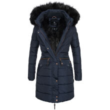 Navahoo Paula Damen Parka Winterjacke Gefüttert Navy Größe XXXXL - Gr. 48