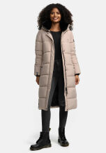 Marikoo Reliziaa Damen Winter Parka lang Taupe Größe XXXL - Gr. 46