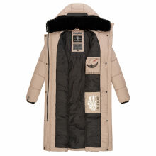 Marikoo Reliziaa Damen Winter Parka lang Taupe Größe XXXL - Gr. 46