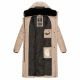 Marikoo Reliziaa Damen Winter Parka lang Taupe Größe XXXL - Gr. 46