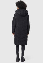 Navahoo Sahnekatzi Damen lange Winter Steppjacke Schwarz Größe XXXL - Gr. 46