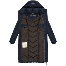Navahoo Sahnekatzi Damen lange Winter Steppjacke Navy Größe XXXXL - Gr. 48