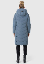 Navahoo Sahnekatzi Damen lange Winter Steppjacke Stormy Blue Größe XXXXL - Gr. 48