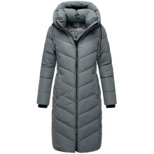 Navahoo Sahnekatzi Damen lange Winter Steppjacke Stormy Blue Größe XXXXL - Gr. 48