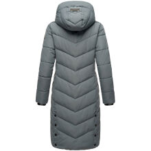 Navahoo Sahnekatzi Damen lange Winter Steppjacke Stormy Blue Größe XXXXL - Gr. 48